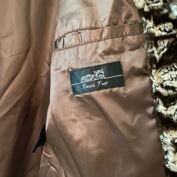 Pre-owned Adrienne Landau Faux Fur Brown Coat/Jacket, size M - Picture 14 of 15